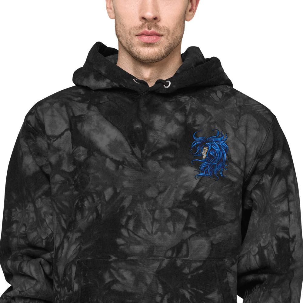 Unisex Champion tie-dye hoodie : Lady Blue