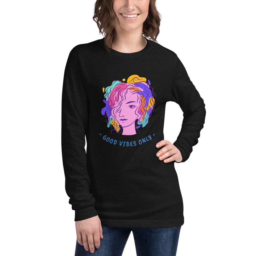 Unisex Long Sleeve Tee : Good Vibes Only