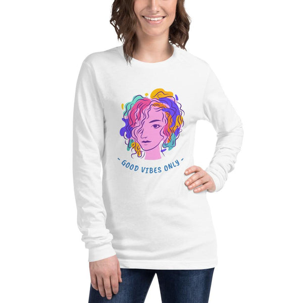 Unisex Long Sleeve Tee : Good Vibes Only - Image #12