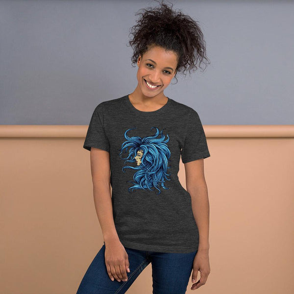 Short-Sleeve Unisex T-Shirt : Lady In The Blue - Image #4