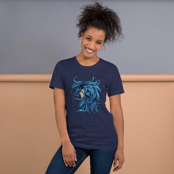 Short-Sleeve Unisex T-Shirt : Lady In The Blue - Image #3