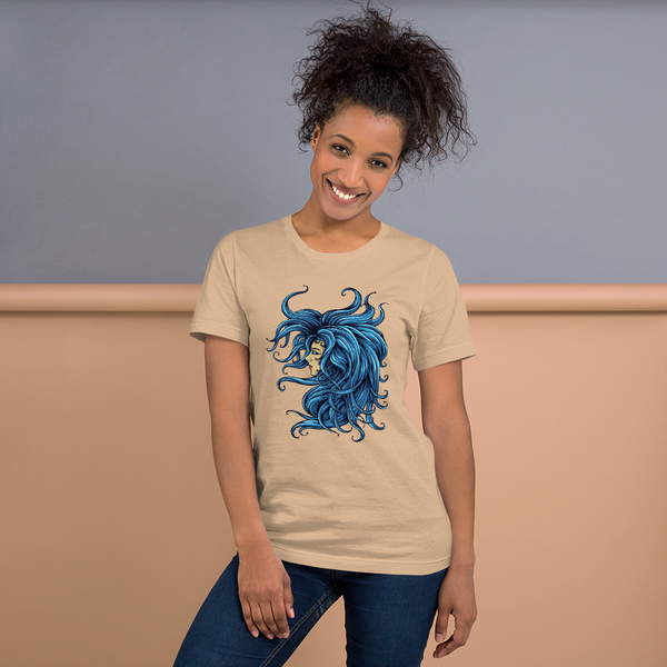 Short-Sleeve Unisex T-Shirt : Lady In The Blue - Image #9